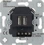 Berker USB-oplaadcontactdoos 230 V 260005 antraciet mat