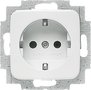 Busch Jaeger 20 EUC-214-503 wandcontactdoos wcd met randaarde 1-voudig alpin wit inbouw
